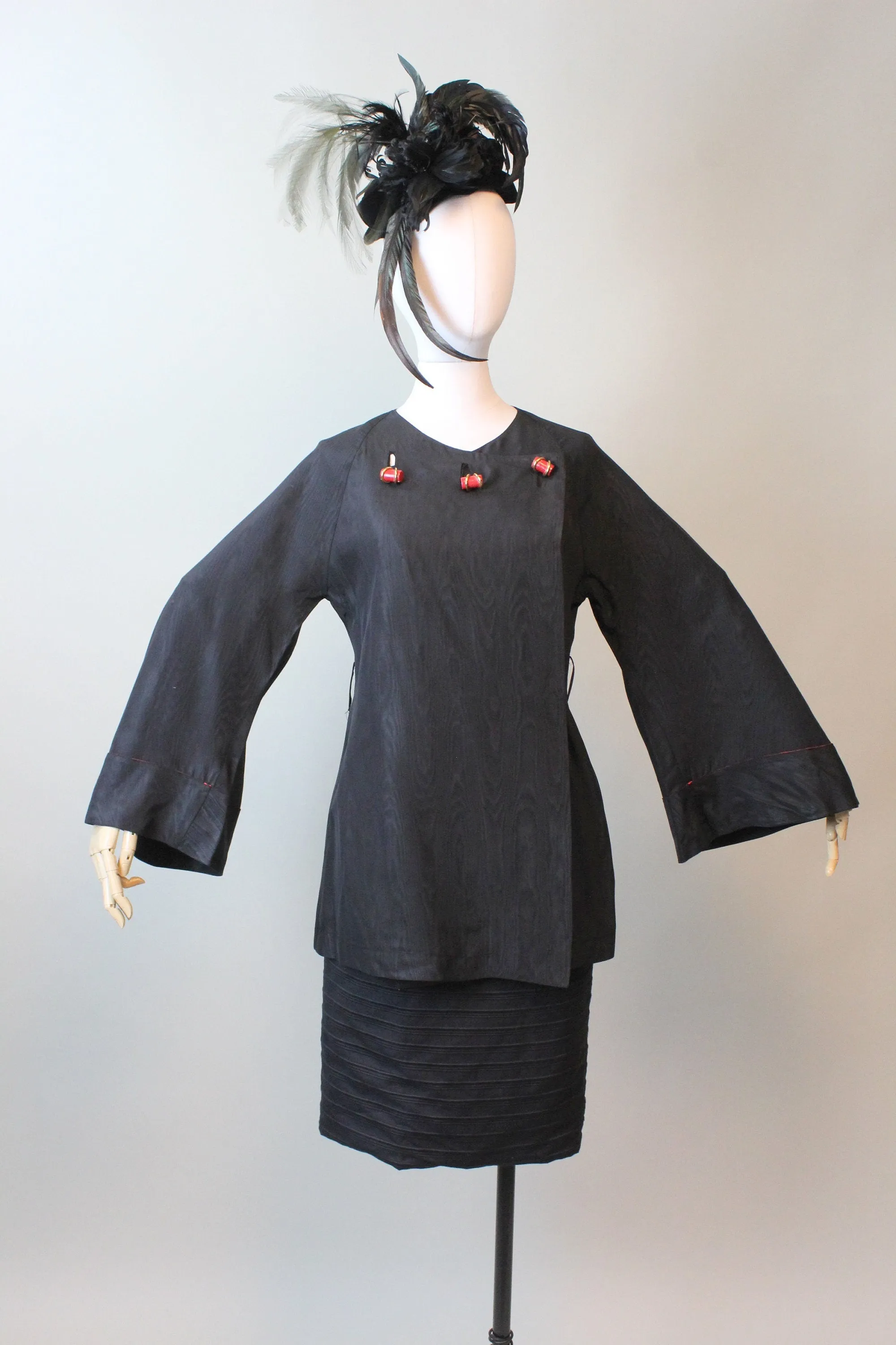 1930s ASIAN TUNIC wide sleeve blouse small medium | new winter