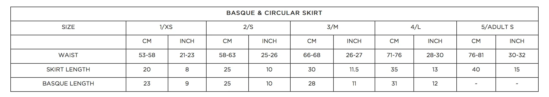 1st Position Basque Skirt