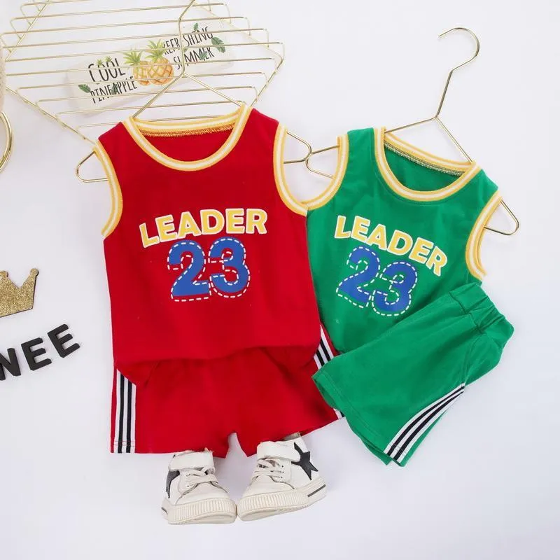 2-piece Numbers Pattern Vest & Shorts for Children Boy