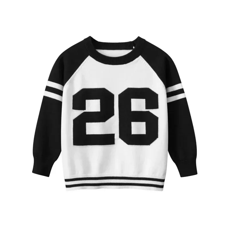 2024 Winter Clothes Boys Sweaters Casual Camouflage Knit Top Children's Pullover Long Sleeve Cartoon Print Warm Kids Outfits