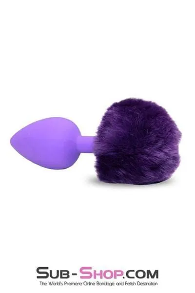 2509M      Hop To It Large Purple Bunny Butt Plug Tail - LAST CHANCE - Final Closeout!