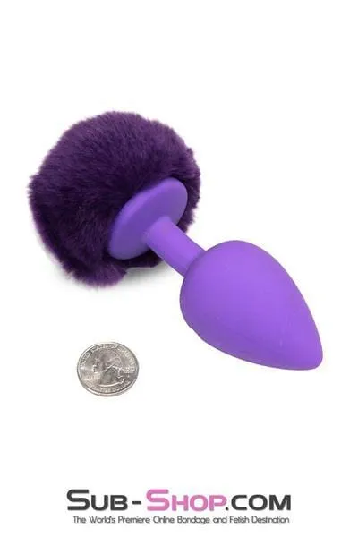 2509M      Hop To It Large Purple Bunny Butt Plug Tail - LAST CHANCE - Final Closeout!