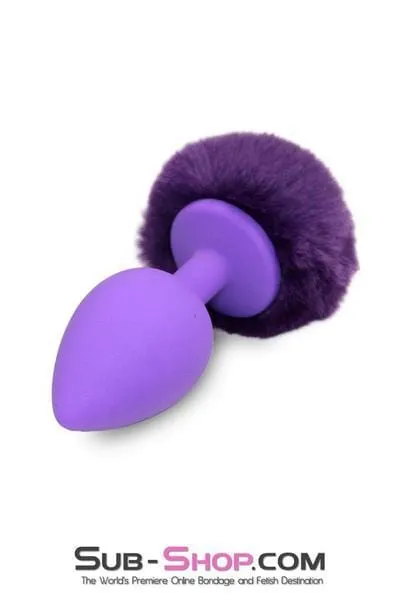 2509M      Hop To It Large Purple Bunny Butt Plug Tail - LAST CHANCE - Final Closeout!