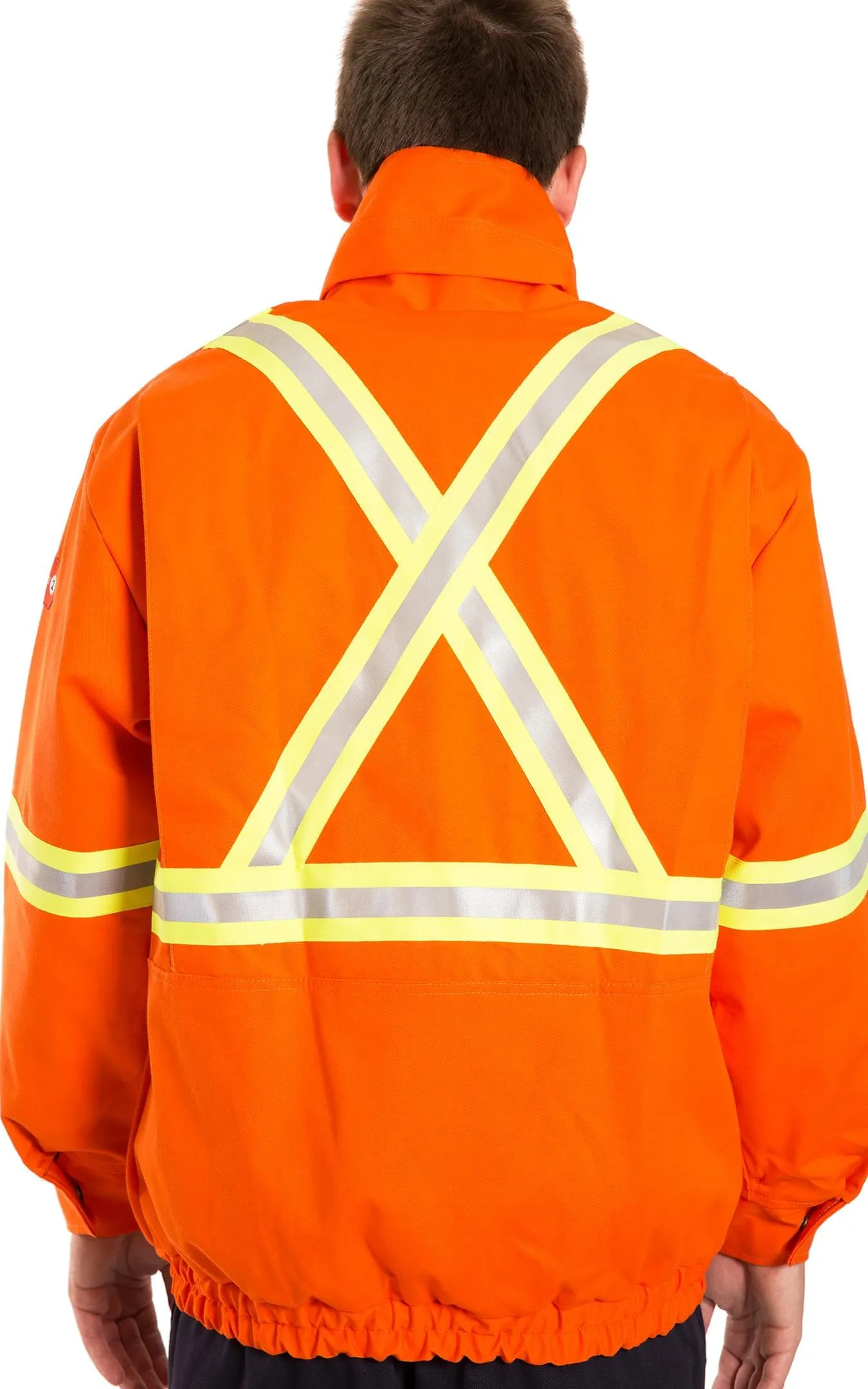 3 in 1 Premium Orange AR/FR Insulated Bomber Jacket w/CSA Striping