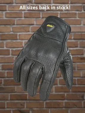 #335 Men's Leather Riding Glove w/Knuckle Protection