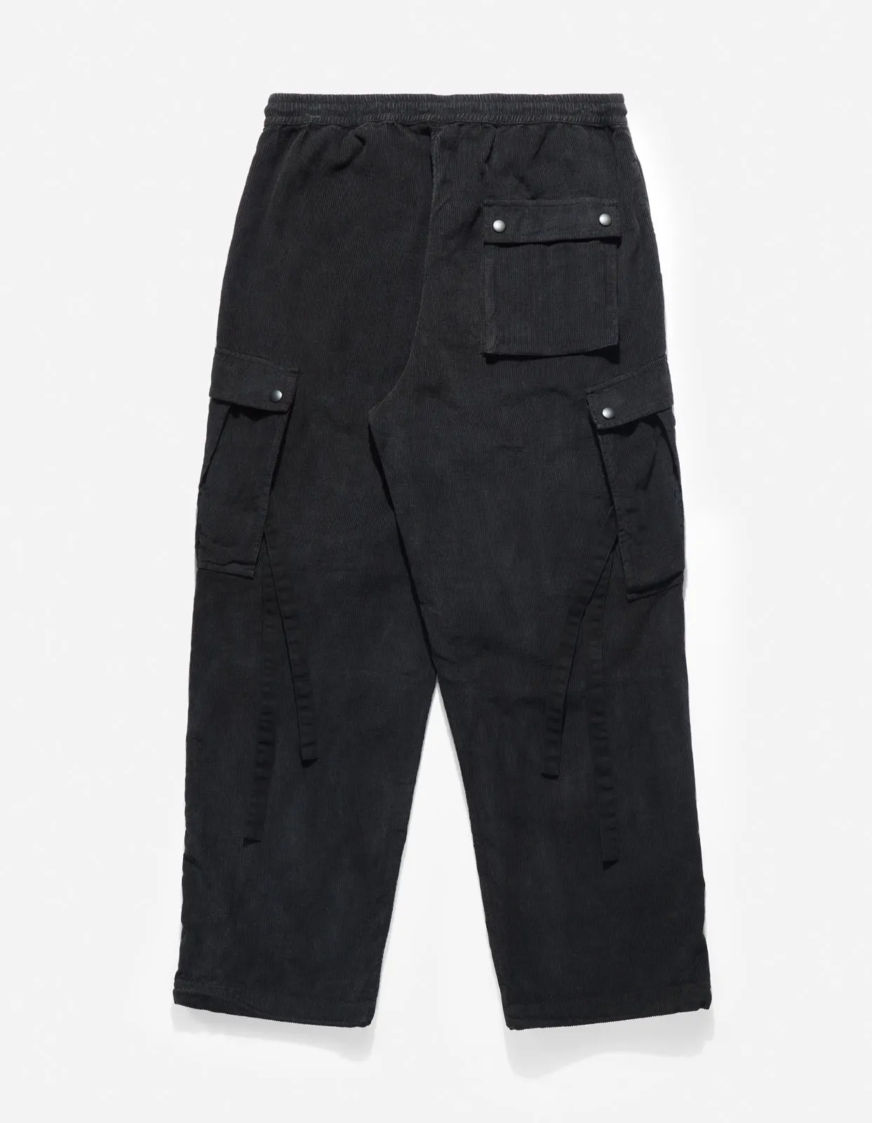 4569 Hemp Utility Cargo Track Pants Black