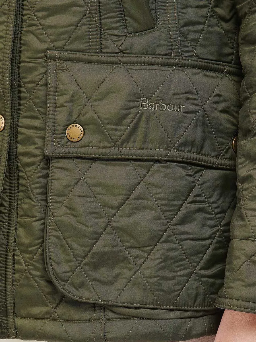 50% OFF BARBOUR Beadnell Polarquilt Jacket - Women's - Olive - Size: UK 8