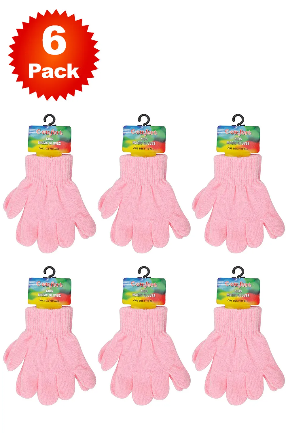 6 Pack Kids Winter Gloves