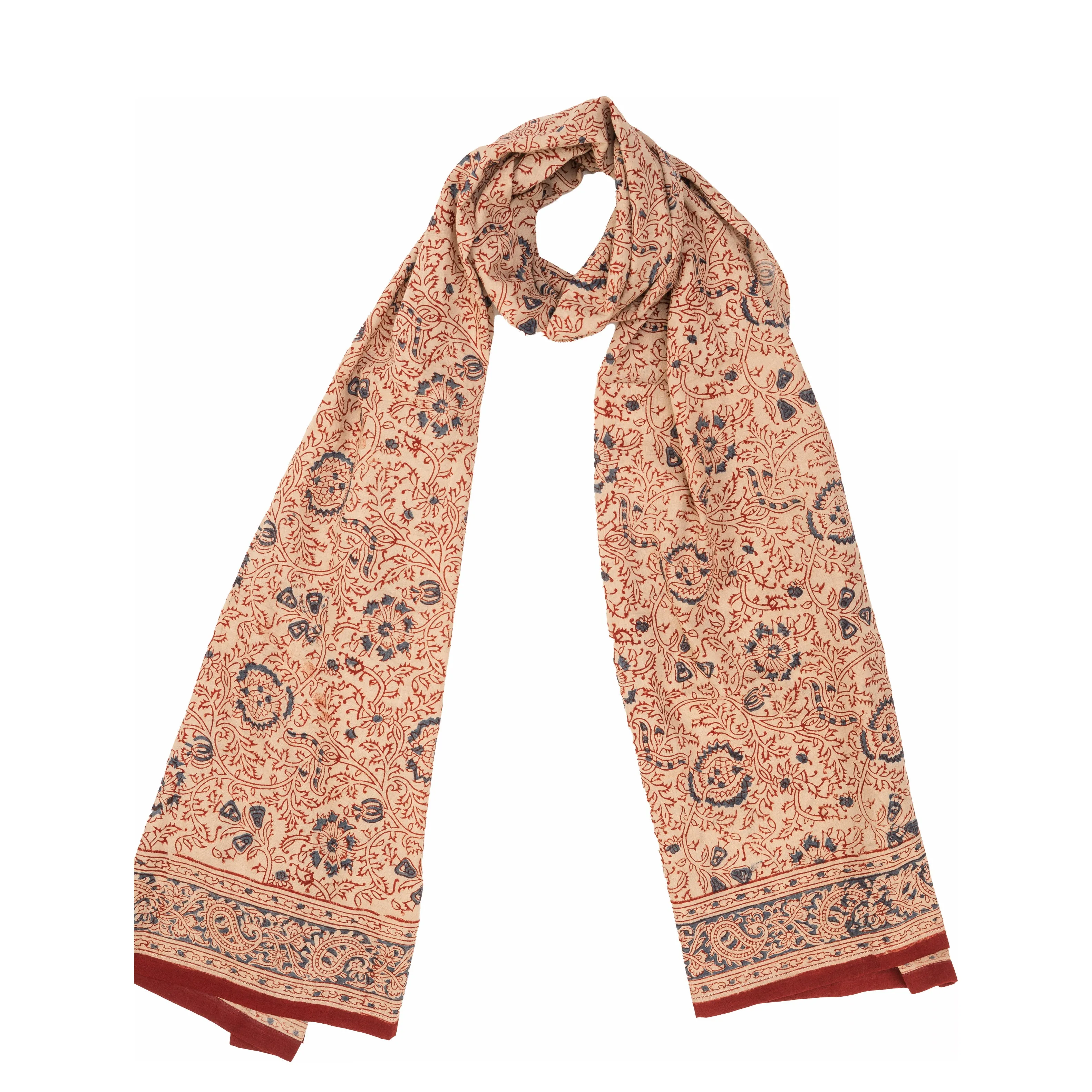 600-034 Women's Scarf - Hand Block Printed