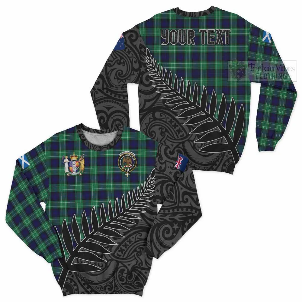 Abercrombie Crest Tartan Sweatshirt with New Zealand Silver Fern Half Style