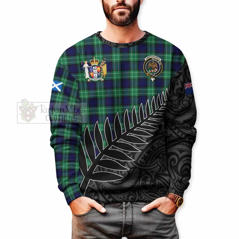 Abercrombie Crest Tartan Sweatshirt with New Zealand Silver Fern Half Style