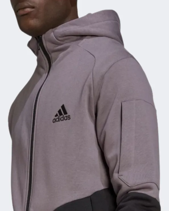 Adidas Essentials For Gameday Men Sportswear Hoody Grey/Black Hl6910