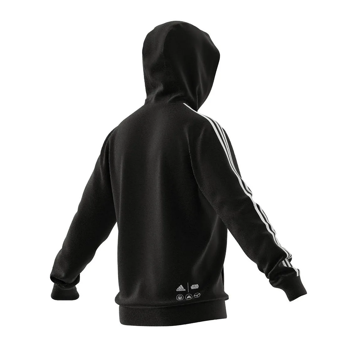 ADIDAS MEN ADIDAS X STAR WARS: THE MANDALORIAN THE CHILD POWER NAP 3-STRIPES HOODIE JACKET BLACK