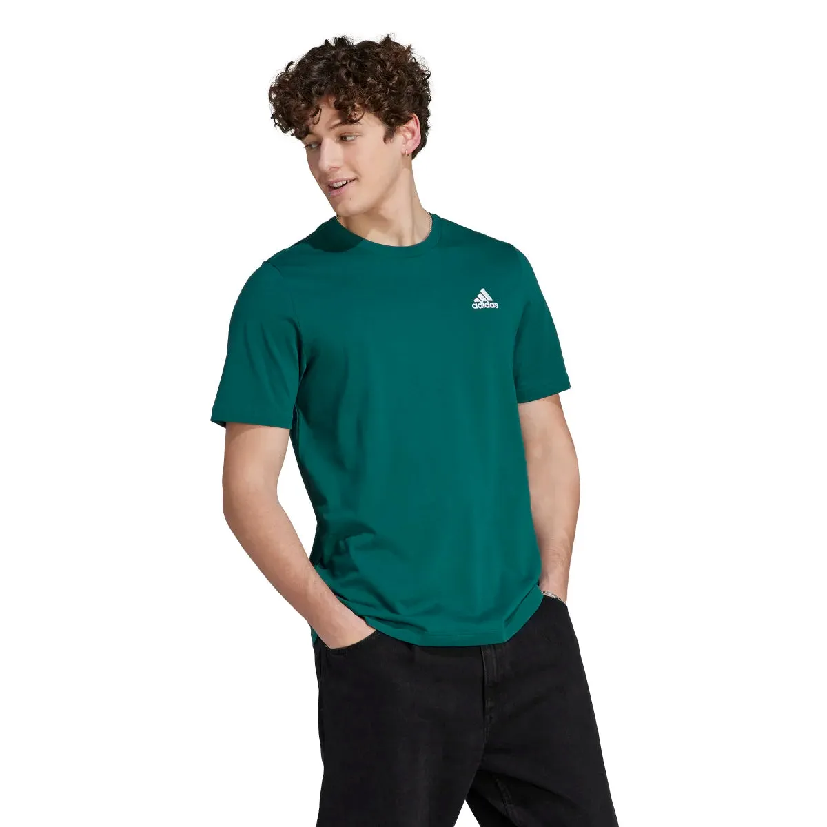 adidas Men's Essentials Single Jersey Embroidered Small Logo Tee