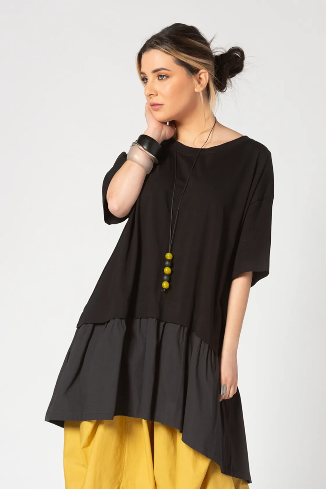 ALEMBIKA Tara Tunic in Black Jersey