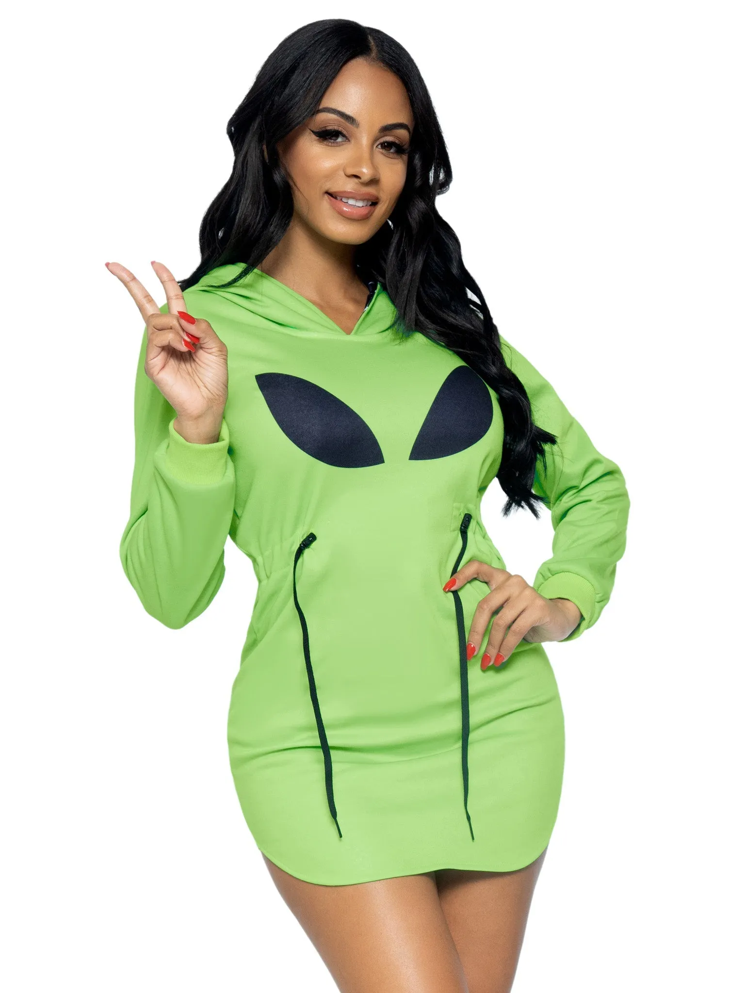 Alien Hoodie Fleece Dress