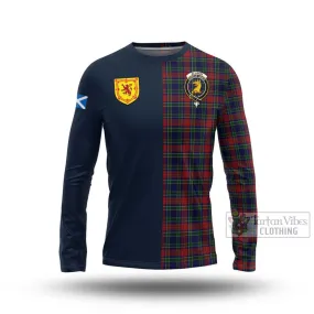 Allison Red Tartan Long Sleeve T-Shirt Alba with Scottish Lion Royal Arm Half Style