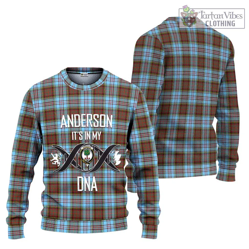 Anderson Ancient Tartan Ugly Sweater with Family Crest DNA In Me Style