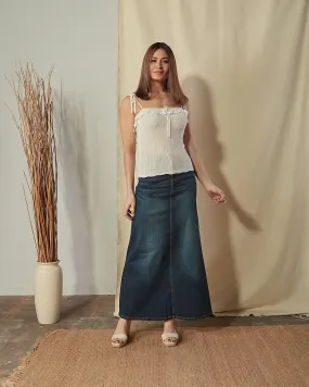 ANGIE Vintage Wash Maxi Skirt