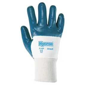 Ansell Hycron Nitrile Coated Gloves, 10, Blue, Light Industrial Glove, 103438