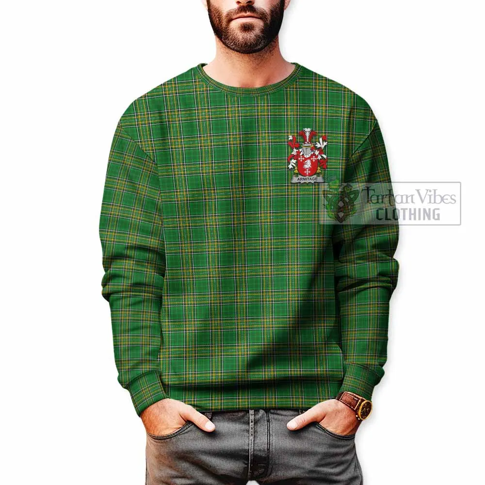 Armitage Irish Clan Tartan Sweatshirt with Coat of Arms