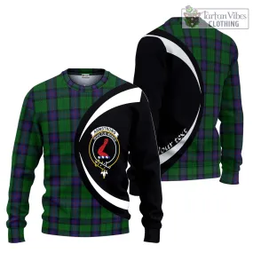 Armstrong Tartan Ugly Sweater with Family Crest Circle Style