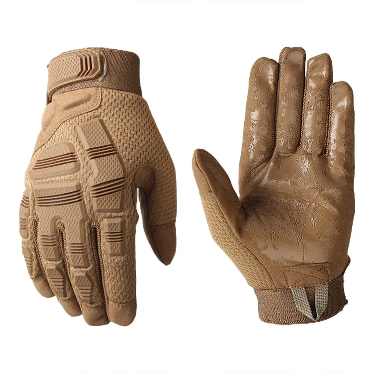 B33 Outdoor Mountaineering Riding Anti-Skid Protective Motorcycle Gloves, Size: XL(Brown)