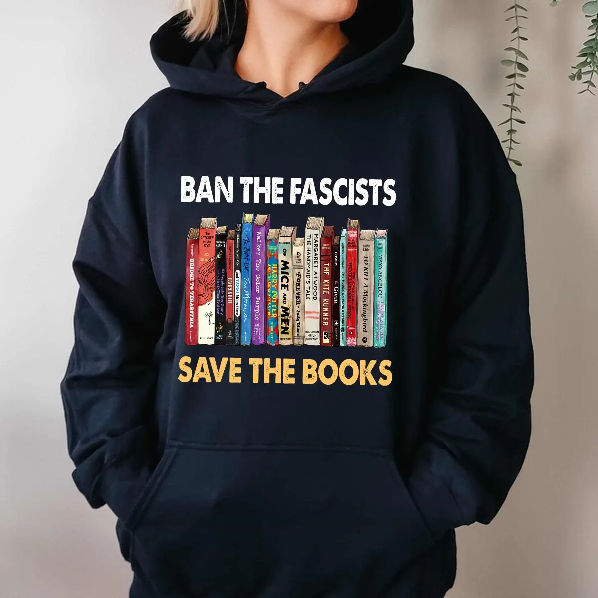 Ban The Fascists Save The Books Book Lovers Gift HDB378