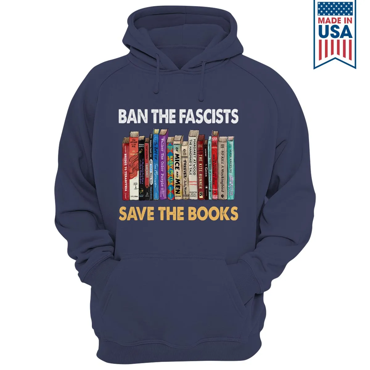 Ban The Fascists Save The Books Book Lovers Gift HDB378