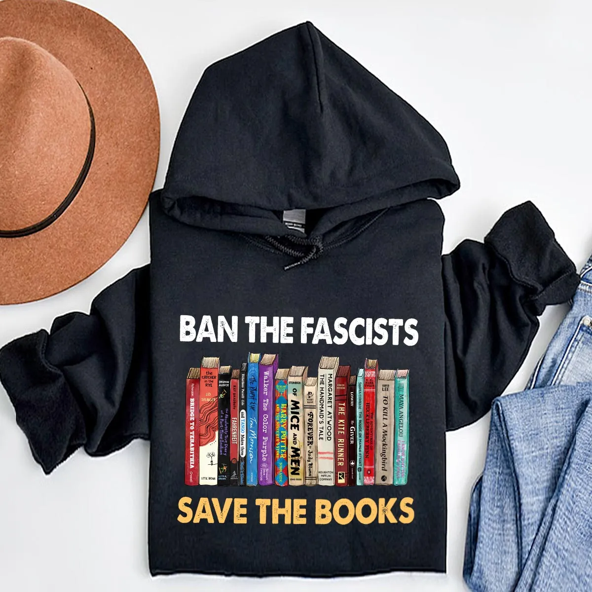 Ban The Fascists Save The Books Book Lovers Gift HDB378