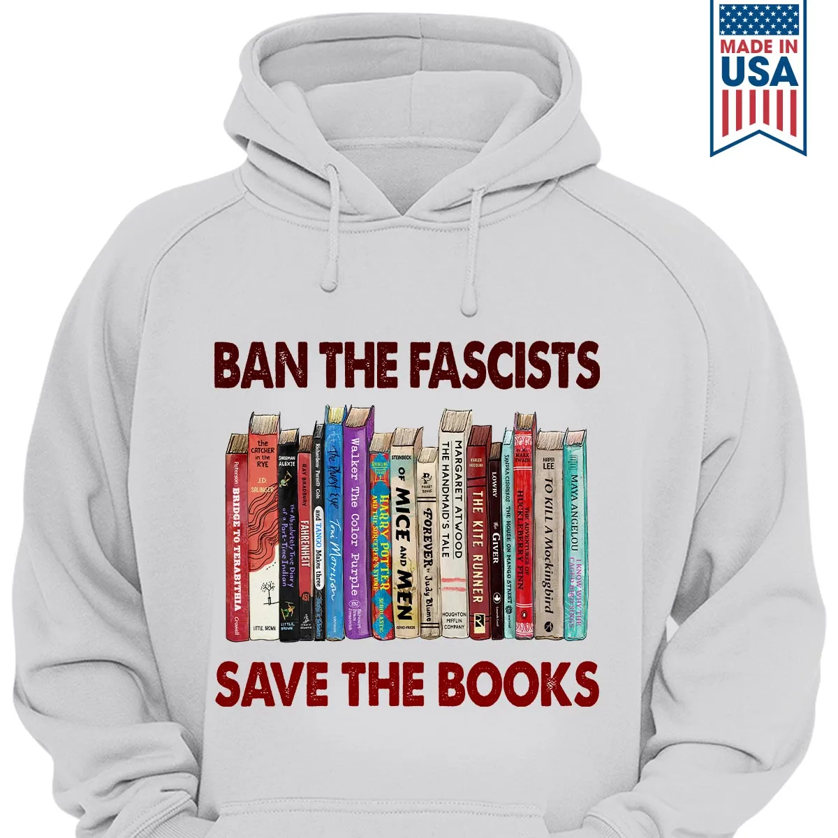 Ban The Fascists Save The Books Book Lovers Gift HDW377