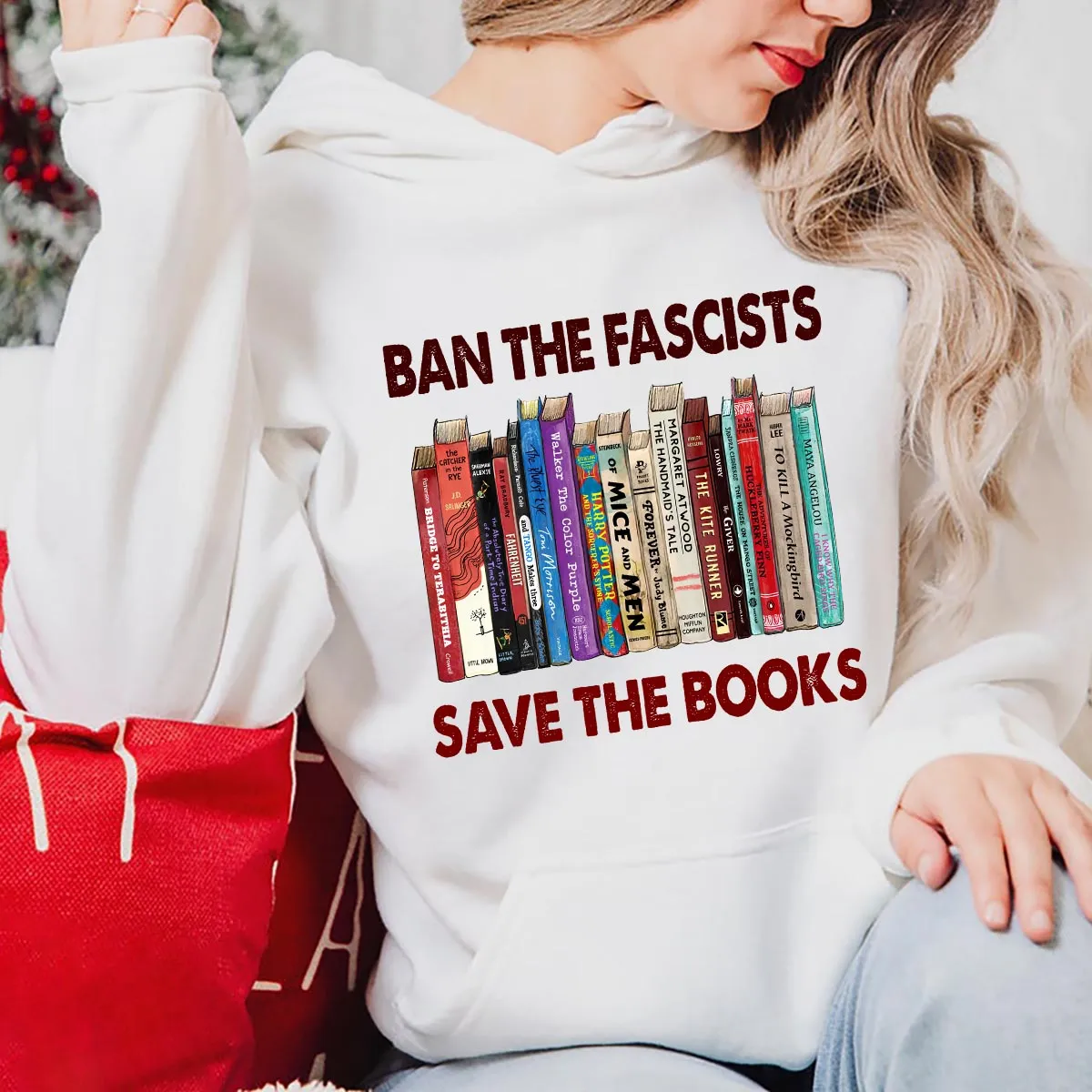 Ban The Fascists Save The Books Book Lovers Gift HDW377