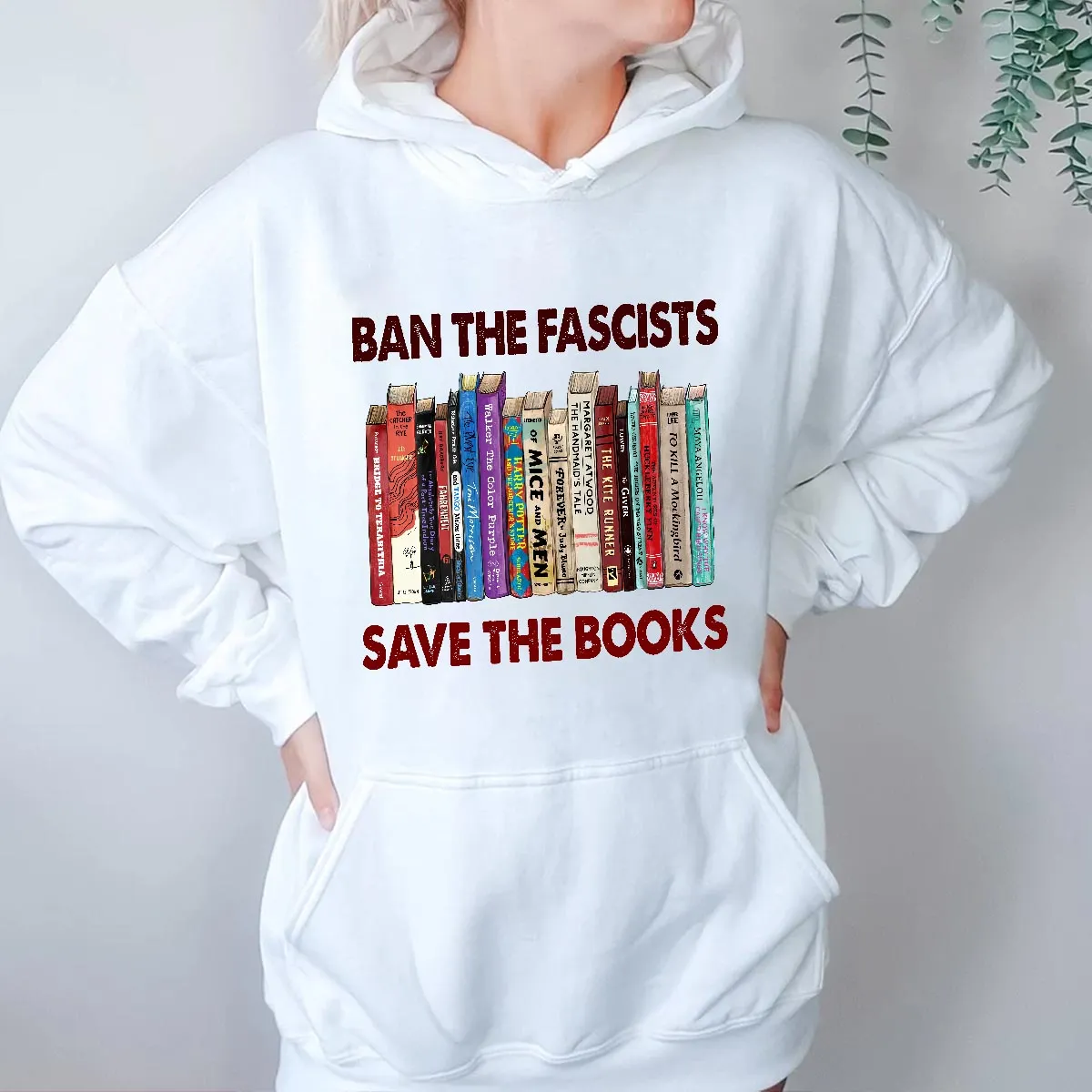 Ban The Fascists Save The Books Book Lovers Gift HDW377