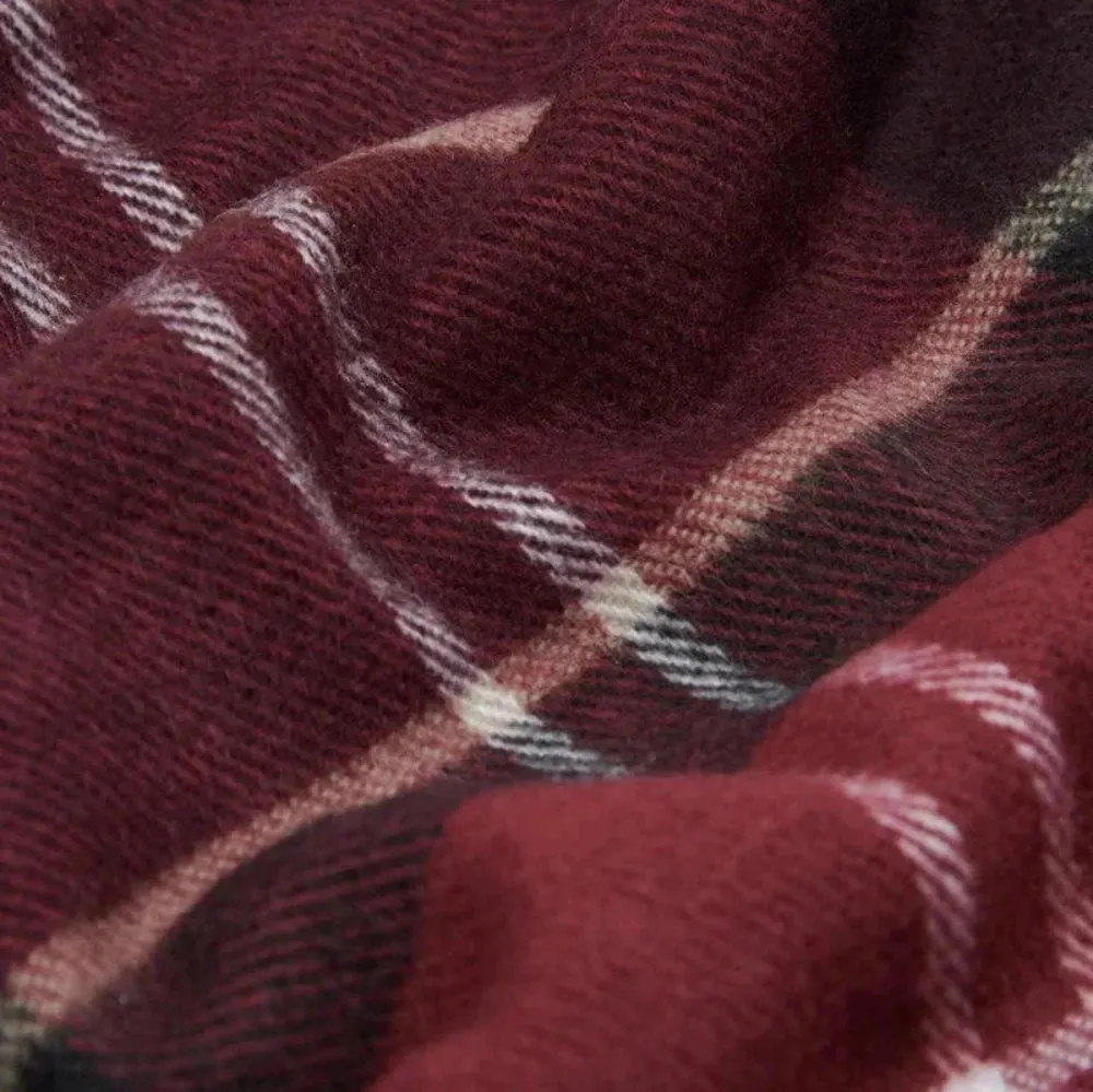 Barbour Galingate Tartan Scarf in Winter Red