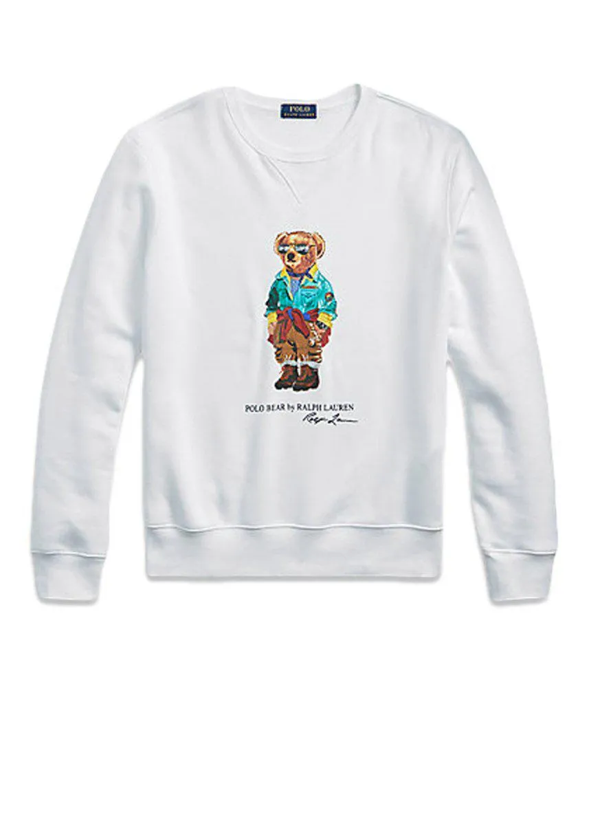 Bear Long Sleeve Sweatshirt - White