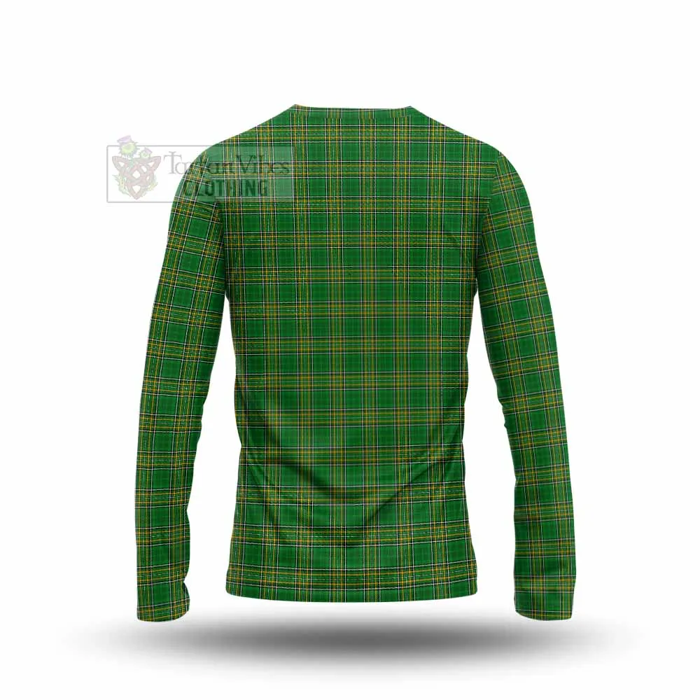 Becket Irish Clan Tartan Long Sleeve T-Shirt with Coat of Arms