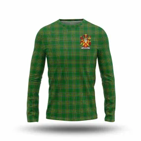 Becket Irish Clan Tartan Long Sleeve T-Shirt with Coat of Arms