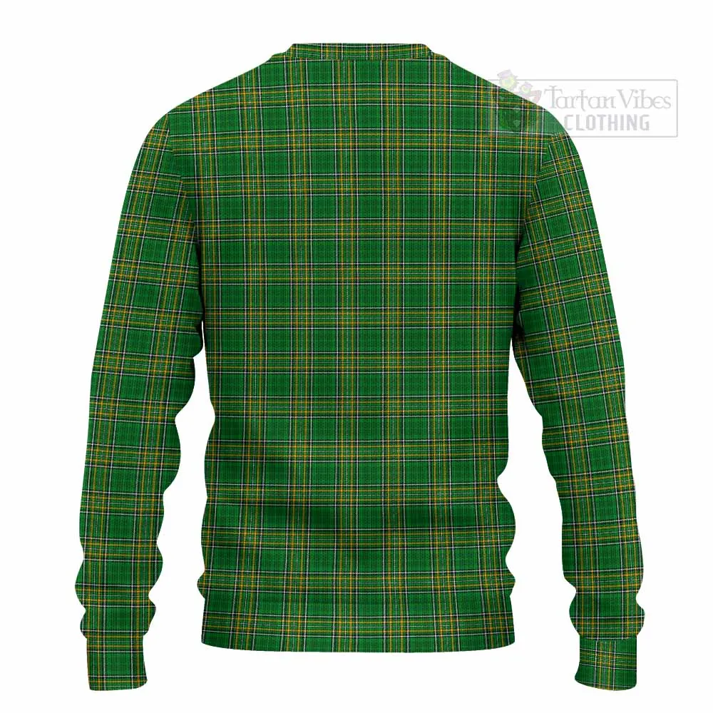 Bellew Irish Clan Tartan Knitted Sweater with Coat of Arms