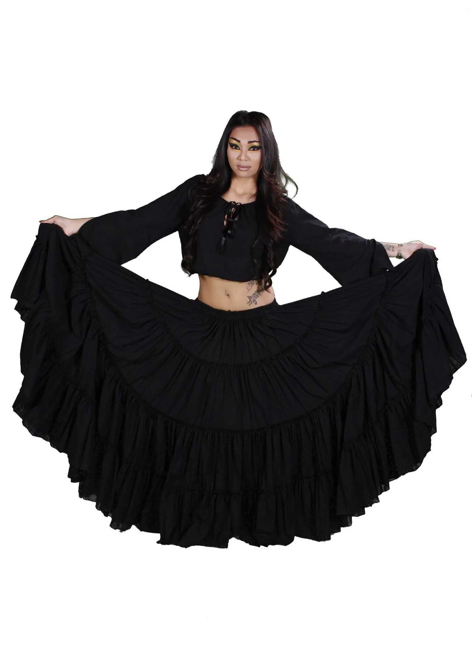 Belly Dance Tribal Cotton 25 Yard Skirt | FIERY FRILLS