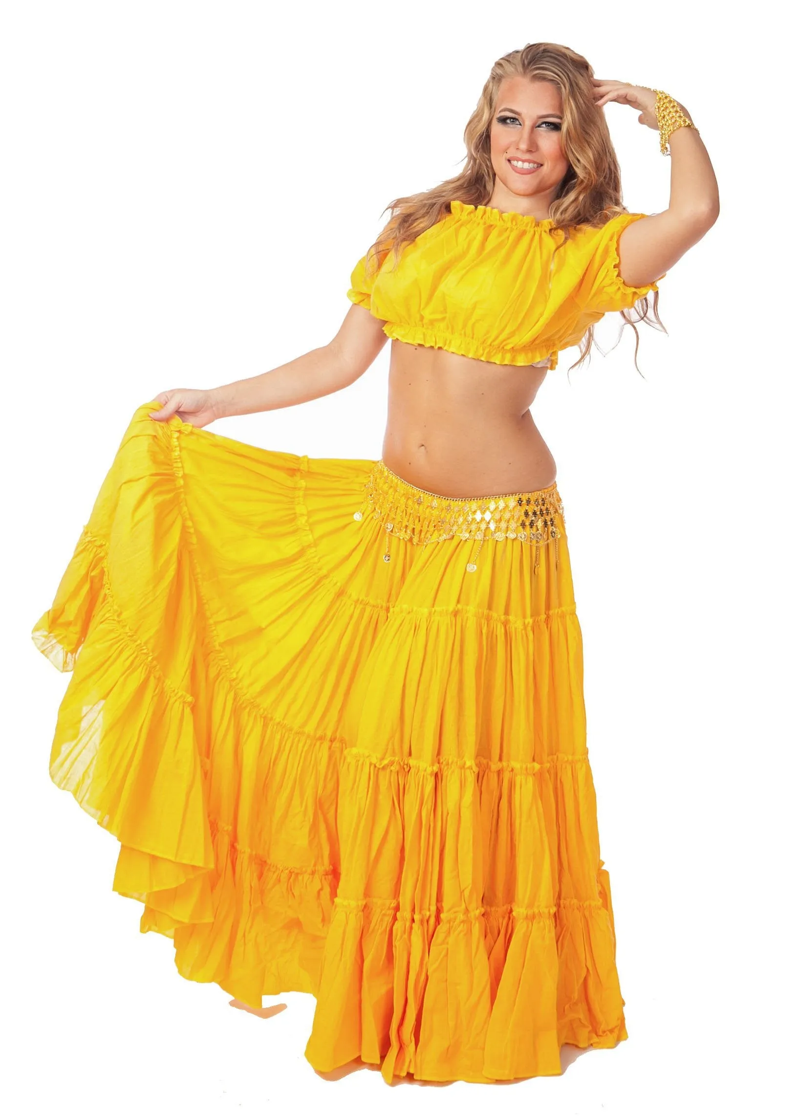 Belly Dance Tribal Cotton 25 Yard Skirt | FIERY FRILLS