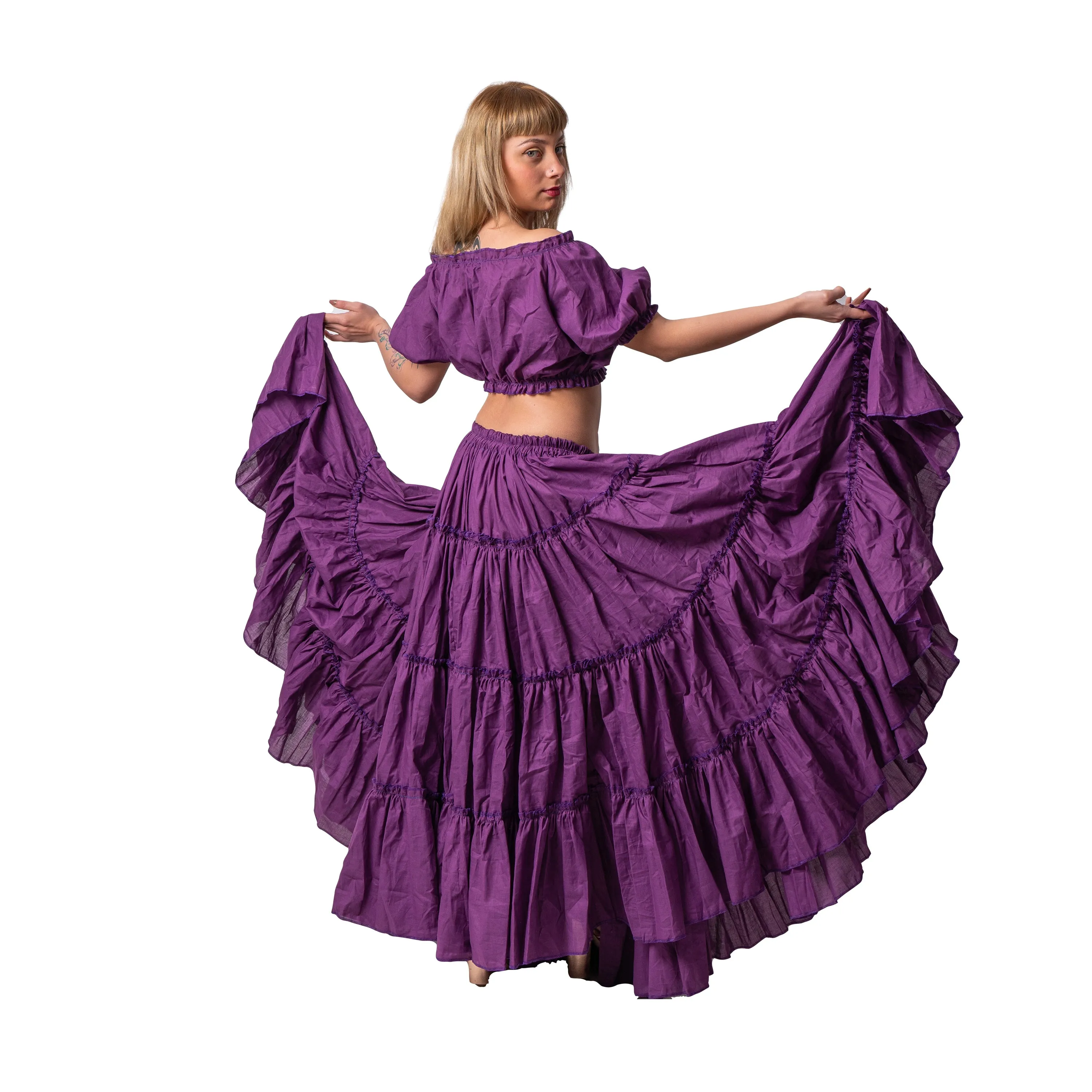 Belly Dance Tribal Cotton 25 Yard Skirt | FIERY FRILLS