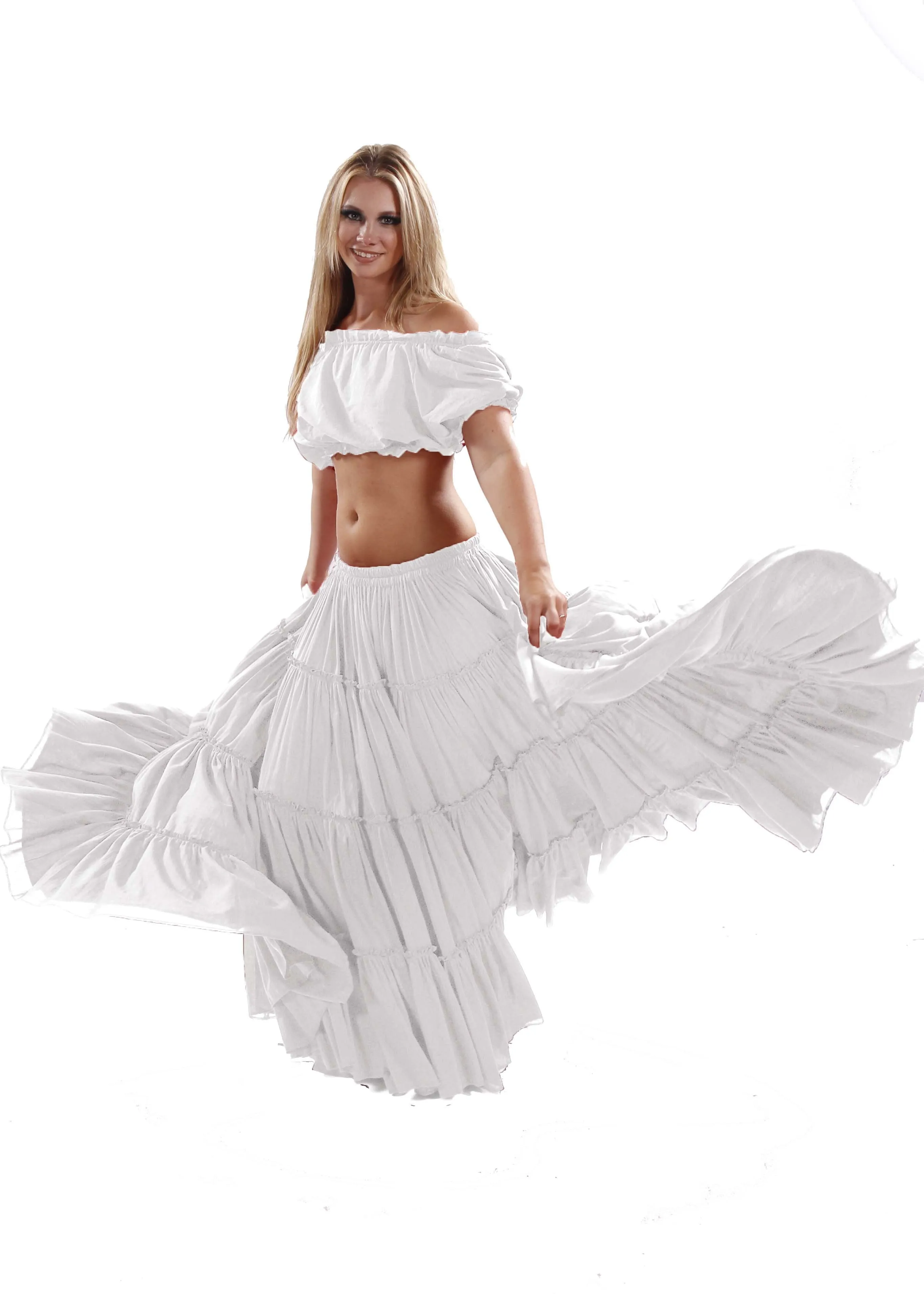 Belly Dance Tribal Cotton 25 Yard Skirt | FIERY FRILLS