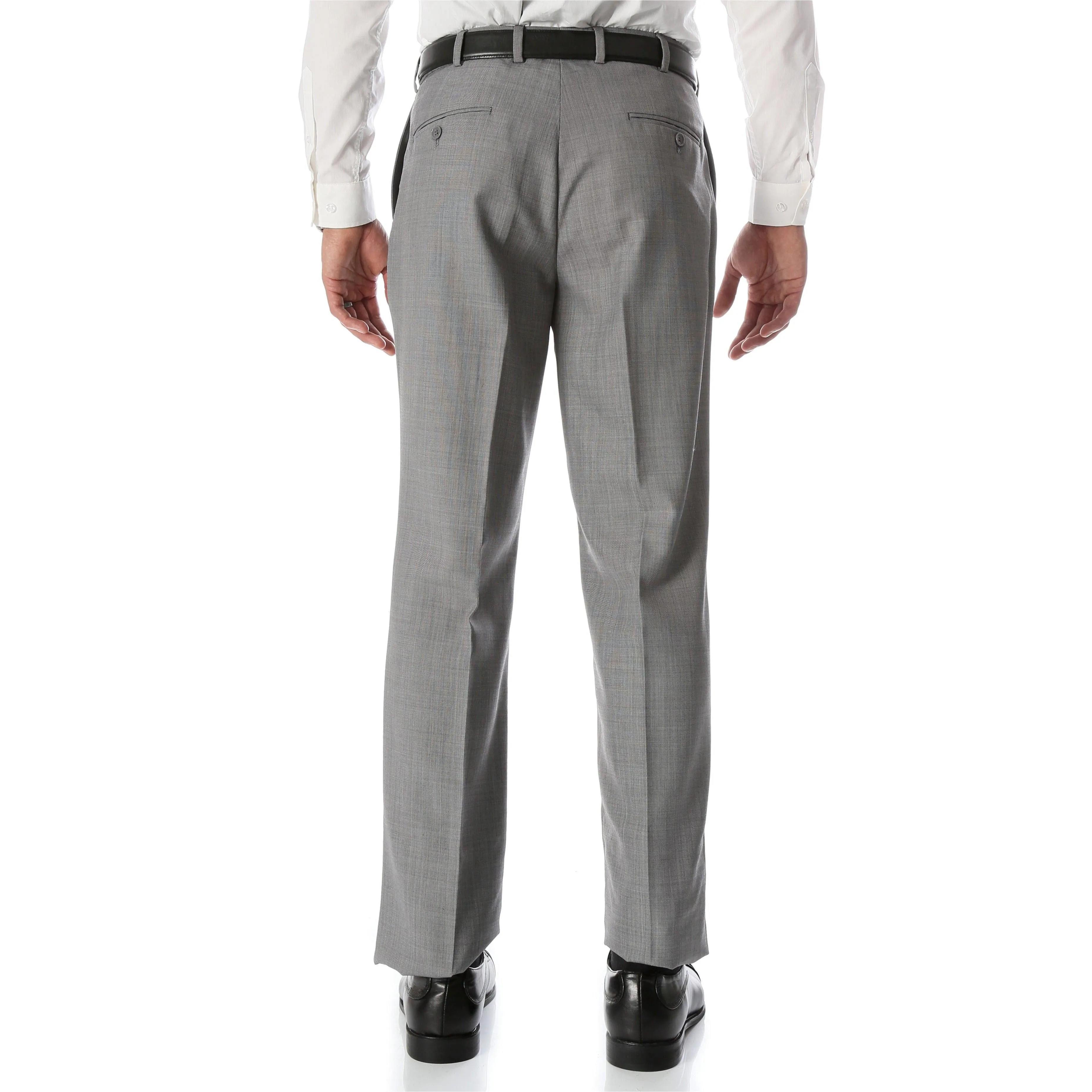 Ben Light Grey Wool Blend Modern Fit Traveler Pants