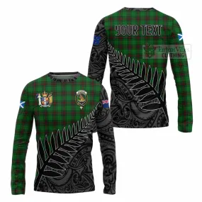 Beveridge Crest Tartan Long Sleeve T-Shirt with New Zealand Silver Fern Half Style