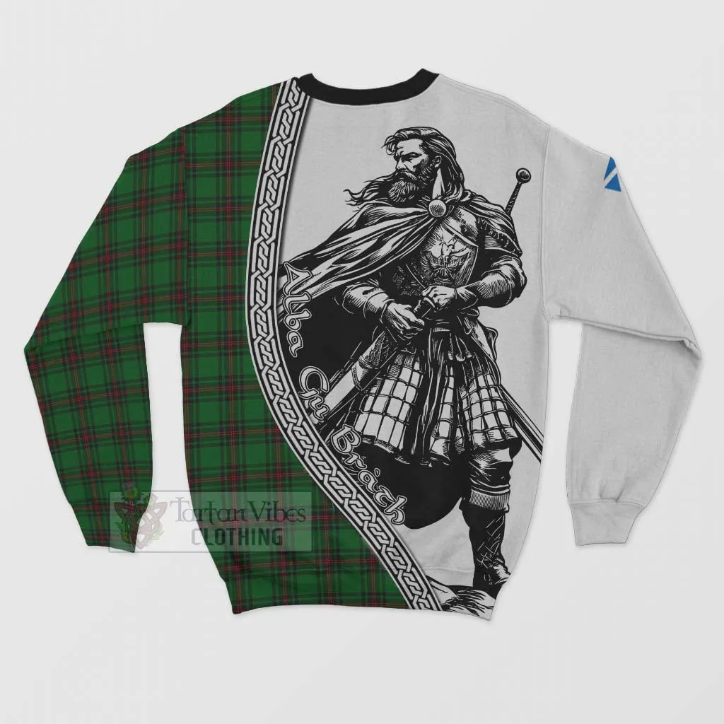 Beveridge Tartan Clan Crest Sweatshirt with Highlander Warrior Celtic Style