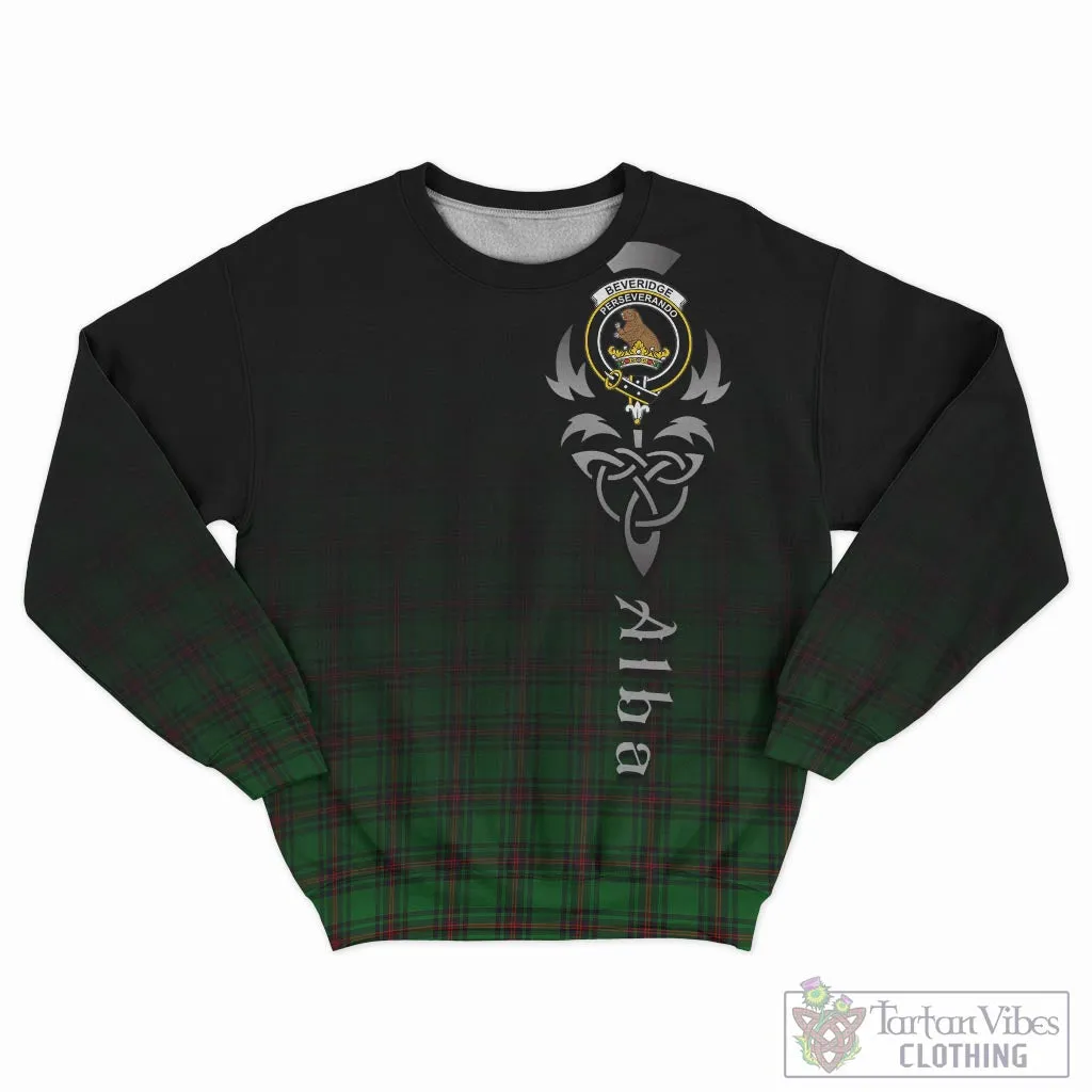 Beveridge Tartan Sweatshirt Featuring Alba Gu Brath Family Crest Celtic Inspired