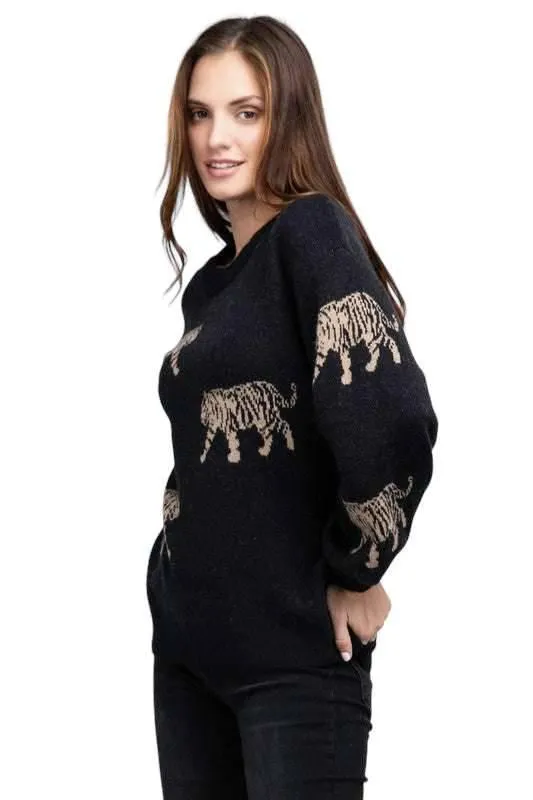 Bibi Tiger Pattern Sweater