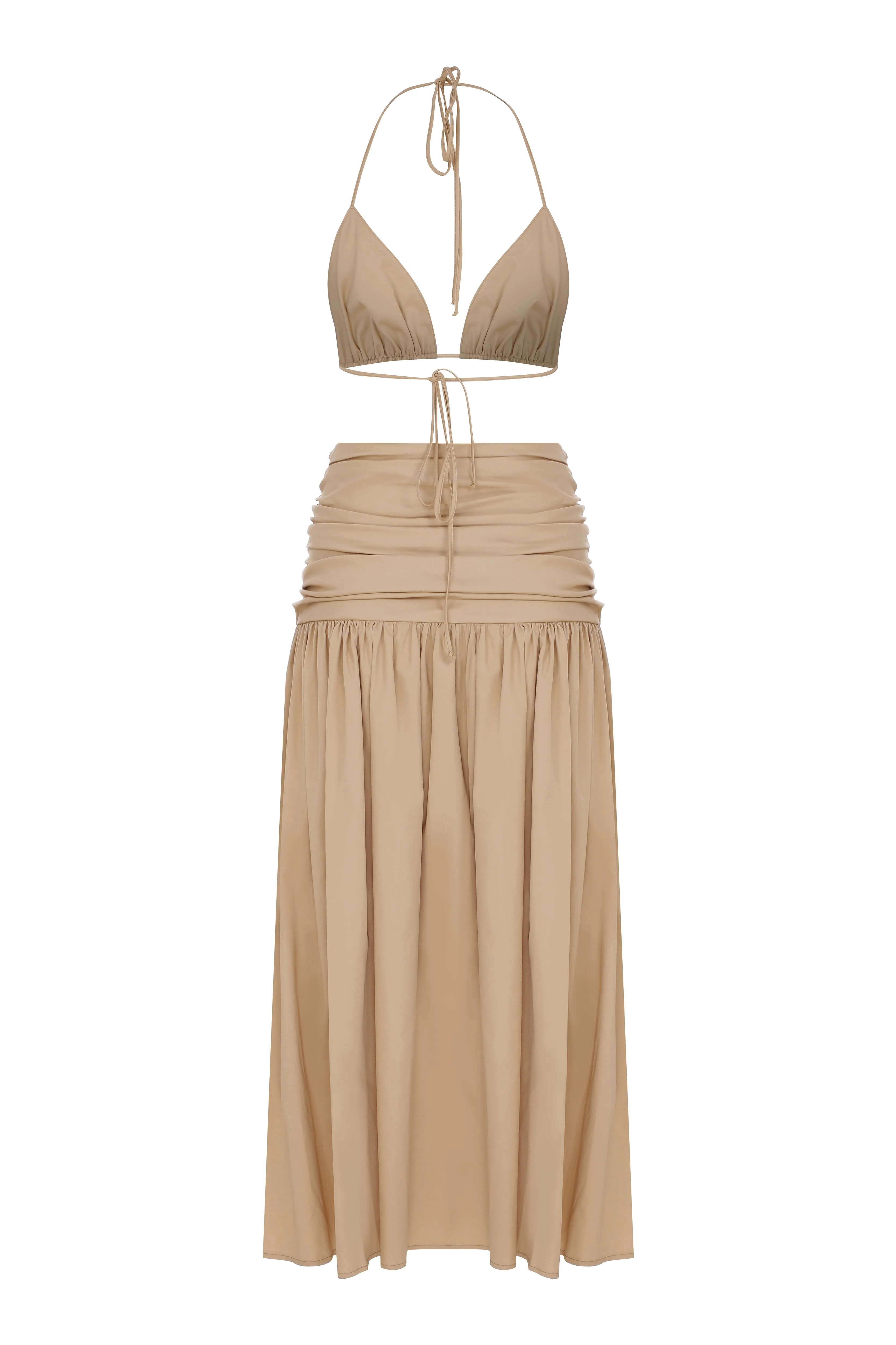 Birdie Rouched Maxi Skirt in Apple Cinnamon