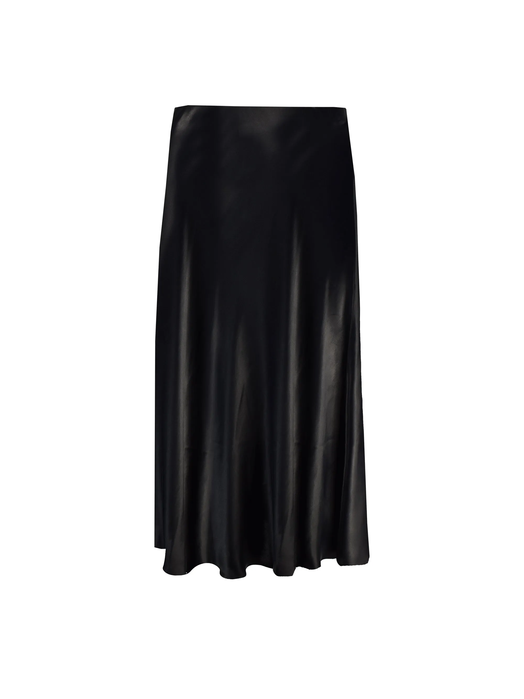 Black Bias Cut Skirt