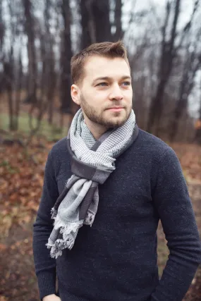 Black Plaid Scarf